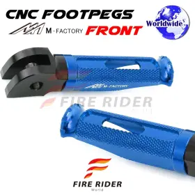 Aarfpfg34bkpolebucl722003b Fireriderworld Cnc Blue Rider Foot Pegs Shinobi For Honda Cbr600 F4i Fs Sport 03 04 05 06 07