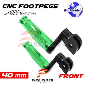 Aarfpfg3640mbkmfpgrcl722001b Fireriderworld 40mm Adjustable Green Rider Foot Pegs Shinobi For Cbf 1000 / F 11 12 13 14 15