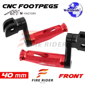 Aarfpfg3640mbkmfprdcl722003 Fireriderworld 40mm Adjustable Red Rider Foot Pegs Shinobi For Cbf600s Pc43 08 09 10 11 12 13 1