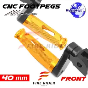 Aarfpfg3840mbkmfpgdcl722004 Fireriderworld 40mm Adjustable Gold Rider Foot Pegs Shinobi For Cb650r 19 20 21 22