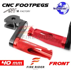 Aarfpfg3840mbkmfprdcl722002 Fireriderworld 40mm Adjustable Red Rider Foot Pegs Shinobi For Cbr650f 14 15 16 17 18