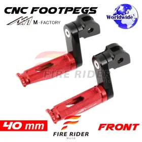 Aarfpfg3840mbkmfprdcl722003a Fireriderworld 40mm Adjustable Red Rider Foot Pegs Shinobi For Grom Msx125 13 14 15 16 17 18 19