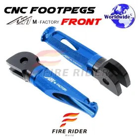 Aarfpfg38bkpolebucl722004 Fireriderworld Cnc Blue Rider Foot Pegs Shinobi For Honda Cb650r 19 20 21 22