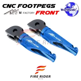 Aarfpfg40abkpolebucl722001 Fireriderworld Cnc Blue Rider Foot Pegs Shinobi For Kawasaki Ninja 650r Ex650 17 18 19 20 21 22