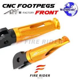 Aarfpfg40abkpolegdcl722002 Fireriderworld Cnc Gold Rider Foot Pegs Shinobi For Kawasaki Z650 17 18 19 20 21 22