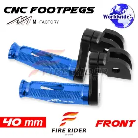 Aarfpfg4140mbkmfpbucl722005 Fireriderworld 40mm Adjustable Blue Rider Foot Pegs Shinobi For Zx-7r/7rr 96 97 98 99 00 01 02
