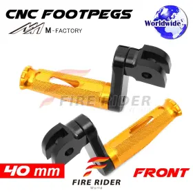 Aarfpfg4140mbkmfpgdcl722001b Fireriderworld 40mm Adjustable Gold Rider Foot Pegs Shinobi For Zx-6r Ninja Zx-600 98 99 00 01