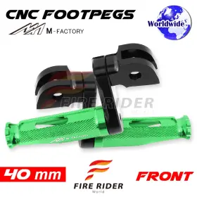 Aarfpfg4140mbkmfpgrcl722002b Fireriderworld 40mm Adjustable Green Rider Foot Pegs Shinobi For Zr 750 Zephyr 95 96 97 98 99