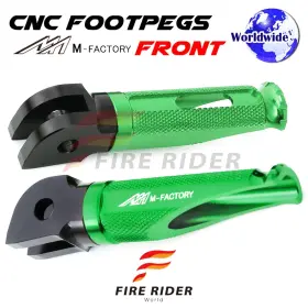 Aarfpfg43bkpolegrcl722005 Fireriderworld Cnc Green Rider Foot Pegs Shinobi For Kawasaki Zx9r Ninja 94 95 96 97 98 99