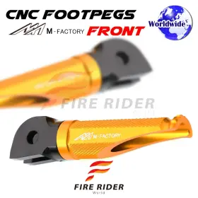 Aarfpfg45bkpolegdcl722003b Fireriderworld Cnc Gold Rider Foot Pegs Shinobi For Kawasaki Vulcan 900 Custom 15 16 17 18 19 2
