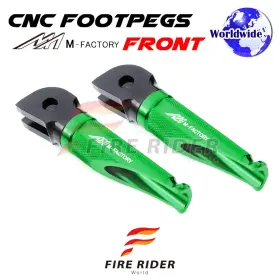 Aarfpfg48bkpolegrcl722002 Fireriderworld Cnc Green Rider Foot Pegs Shinobi For Kawasaki Z1000 14 15 16 17