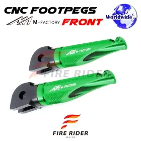 Aarfpfg48bkpolegrcl722003 Fireriderworld Cnc Green Rider Foot Pegs Shinobi For Kawasaki Ninja 1000 14 15 16 17