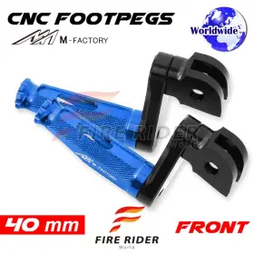 Aarfpfg50aa40mbkmfpbucl722002 Fireriderworld 40mm Adjustable Blue Rider Foot Pegs Shinobi For Z400 19 20 21 22