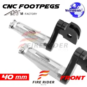 Aarfpfg50aa40mbkmfpsicl722001 Fireriderworld 40mm Adjustable Silver Rider Foot Pegs Shinobi For Ninja 400 18 19 20 21 22