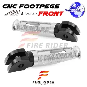 Aarfpfg56bkpolesicl722003 Fireriderworld Cnc Silver Rider Foot Pegs Shinobi For Mv Agusta 910r Brutale 07