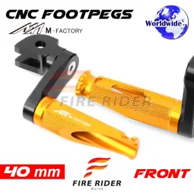 Aarfpfg5840mbkmfpgdcl722003 Fireriderworld 40mm Adjustable Gold Rider Foot Pegs Shinobi For Dragster 800 14 15 16 17