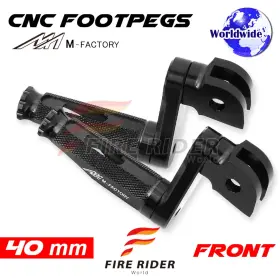 Aarfpfg6040mbkmfpbkcl722004b Fireriderworld 40mm Adjustable Black Rider Foot Pegs Shinobi For Gsxr 750 14 15 16 17 18 19 20