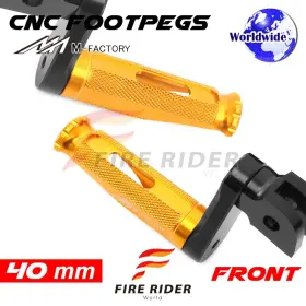 Aarfpfg6040mbkmfpgdcl722002 Fireriderworld 40mm Adjustable Gold Rider Foot Pegs Shinobi For Gsx-r 1000 R 17 18 19 20 21