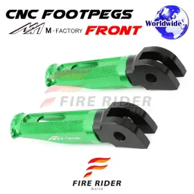 Aarfpfg60bkpolegrcl722003b Fireriderworld Cnc Green Rider Foot Pegs Shinobi For Suzuki Gsxr 600 14 15 16 17 18 19 20 21
