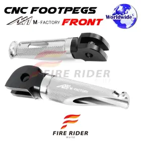Aarfpfg60bkpolesicl722001b Fireriderworld Cnc Silver Rider Foot Pegs Shinobi For Suzuki Gsxr 1000 14 15 16 17 18 19 20 21