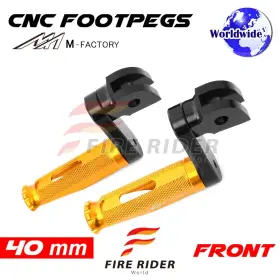 Aarfpfg6140mbkmfpgdcl722001 Fireriderworld 40mm Adjustable Gold Rider Foot Pegs Shinobi For B-king 08 09 10 11 12 13 14 15