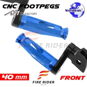 Aarfpfg6240mbkmfpbucl722003 Fireriderworld 40mm Adjustable Blue Rider Foot Pegs Shinobi For Gsr 600 06 07 08 09 10