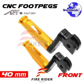 Aarfpfg6840mbkmfpgdcl722001 Fireriderworld 40mm Adjustable Gold Rider Foot Pegs Shinobi For Inazuma Gw 250 13 14 15 16 17