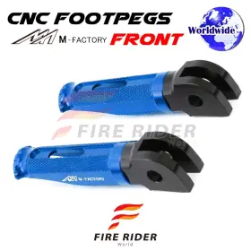 Aarfpfg72bkpolebucl722006 Fireriderworld Cnc Blue Rider Foot Pegs Shinobi For Suzuki Dl 650 Xt V-strom 15 16 17 18 19 20