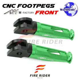 Aarfpfg77bkpolegrcl722001 Fireriderworld Cnc Green Rider Foot Pegs Shinobi For Triumph Speed Triple 1050 / R 15 16 17