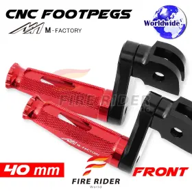 Aarfpfg7840mbkmfprdcl722002 Fireriderworld 40mm Adjustable Red Rider Foot Pegs Shinobi For Speed Triple 900 94 95 96