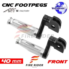Aarfpfg7840mbkmfpsicl722003b Fireriderworld 40mm Adjustable Silver Rider Foot Pegs Shinobi For Tiger 955i 900 03 04 05