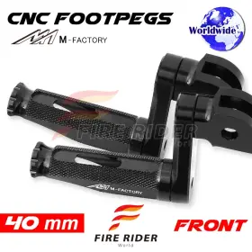 Aarfpfg8140mbkmfpbkcl722005b Fireriderworld 40mm Adjustable Black Rider Foot Pegs Shinobi For Thunderbird 885 98 99 00 01 02