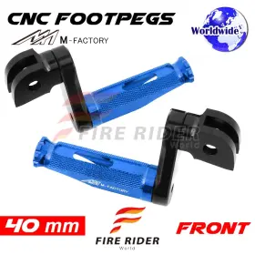 Aarfpfg8140mbkmfpbucl722004b Fireriderworld 40mm Adjustable Blue Rider Foot Pegs Shinobi For Speedmaster Efi 11 12 13 14 15