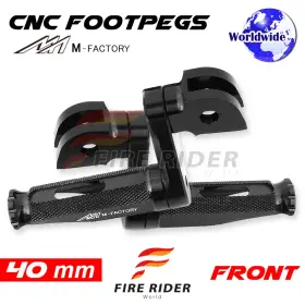 Aarfpfg8740mbkmfpbkcl722006 Fireriderworld 40mm Adjustable Black Rider Foot Pegs Shinobi For Bonneville T100 17 18