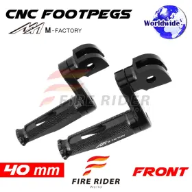 Aarfpfg9040mbkmfpbkcl722005 Fireriderworld 40mm Adjustable Black Rider Foot Pegs Shinobi For Fzr 1000 87 88 89 90 91 92 93