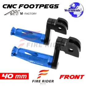 Aarfpfg9140mbkmfpbucl722004a Fireriderworld 40mm Adjustable Blue Rider Foot Pegs Shinobi For Tdm 900 02 03 04 05 06 07 08 09