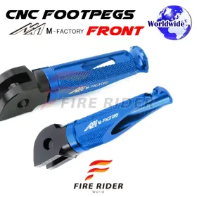 Aarfpfg92bkpolebucl722004 Fireriderworld Cnc Blue Rider Foot Pegs Shinobi For Yamaha Yzf R6 99 00 01 02