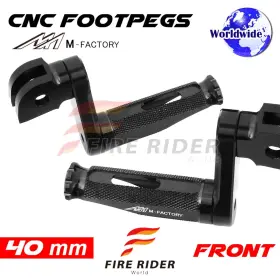 Aarfpfg9440mbkmfpbkcl722001a Fireriderworld 40mm Adjustable Black Rider Foot Pegs Shinobi For Fjr 1300 01 02 03 04 05 06 07