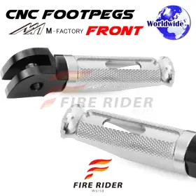Aarfpfg94bkpolesicl722001a Fireriderworld Cnc Silver Rider Foot Pegs Shinobi For Yamaha Fjr 1300 01 02 03 04 05 06 07 08