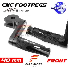 Aarfpfg9640mbkmfpbkcl722006 Fireriderworld 40mm Adjustable Black Rider Foot Pegs Shinobi For Xvs950 Bolt R 14 15 16 17 18