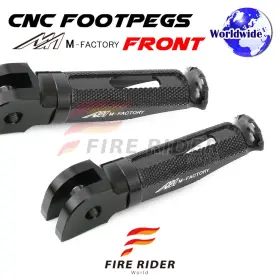 Aarfpfg98bkpolebkcl722001 Fireriderworld Cnc Black Rider Foot Pegs Shinobi For Yamaha Yzf R3 19 20 21
