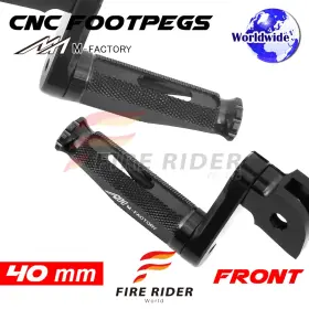 Aarfpfg9940mbkmfpbkcl722002a Fireriderworld 40mm Adjustable Black Rider Foot Pegs Shinobi For Yzf R6 03 04 05 06 07 08 09 10