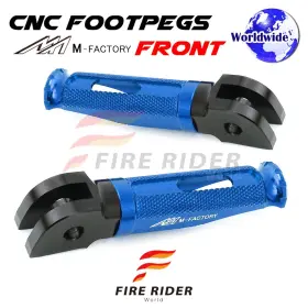 Aarfpfg99bkpolebucl722001a Fireriderworld Cnc Blue Rider Foot Pegs Shinobi For Yamaha Yzf R1 00 01 02 03 04 05 06 07 08 09