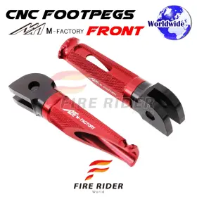 Aarfpfg99bkpolerdcl722001a Fireriderworld Cnc Red Rider Foot Pegs Shinobi For Yamaha Yzf R1 00 01 02 03 04 05 06 07 08 09