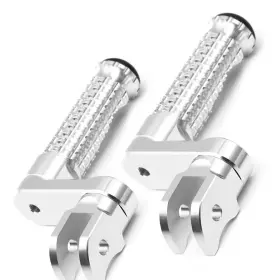 Clcrfpfg02m40simprosicc7w007 Fireriderworld Mpro 1.5 Inch Riser Silver Front Foot Pegs For Shiver 750 07-13 14 15 16 17