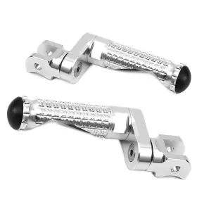 Clcrfpfg40m25simprosicc7w411 Fireriderworld Mpro 1 Inch Riser Silver Front Foot Pegs For Kawasaki Ninja 1000 Sx 20 21 22