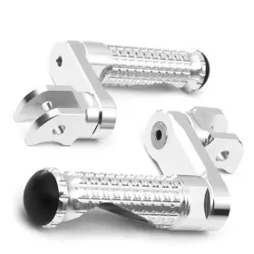 Clcrfpfg40m40simprosicc7w178 Fireriderworld Mpro 1.5 Inch Riser Silver Front Foot Pegs For Er-6f Ninja 650r 09-14 15 16