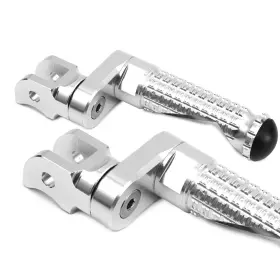 Clcrfpfg62m25simprosicc7w252 Fireriderworld Mpro 1 Inch Riser Silver Front Foot Pegs For Suzuki Gsr 600 06 07 08 09 10