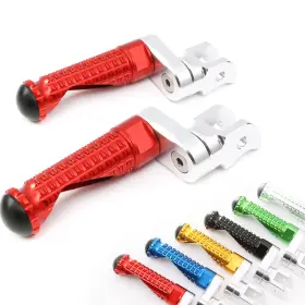 Clcrfpfg67m25simprordcc7w264 Fireriderworld Mpro 1 Inch Riser Red Front Foot Pegs For Sv650x Retro Cafe Racer 18-20 21