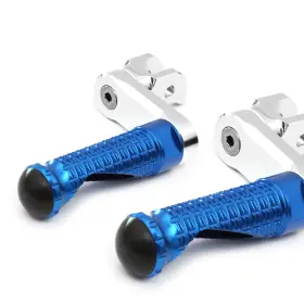 Clcrfpfg76m40simprobucc7w286 Fireriderworld Mpro 1.5 Inch Riser Blue Front Foot Pegs For Daytona 955i 99-02 03 04 05 06